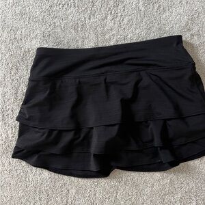 Athleta Black Ruffled Tiered Skort